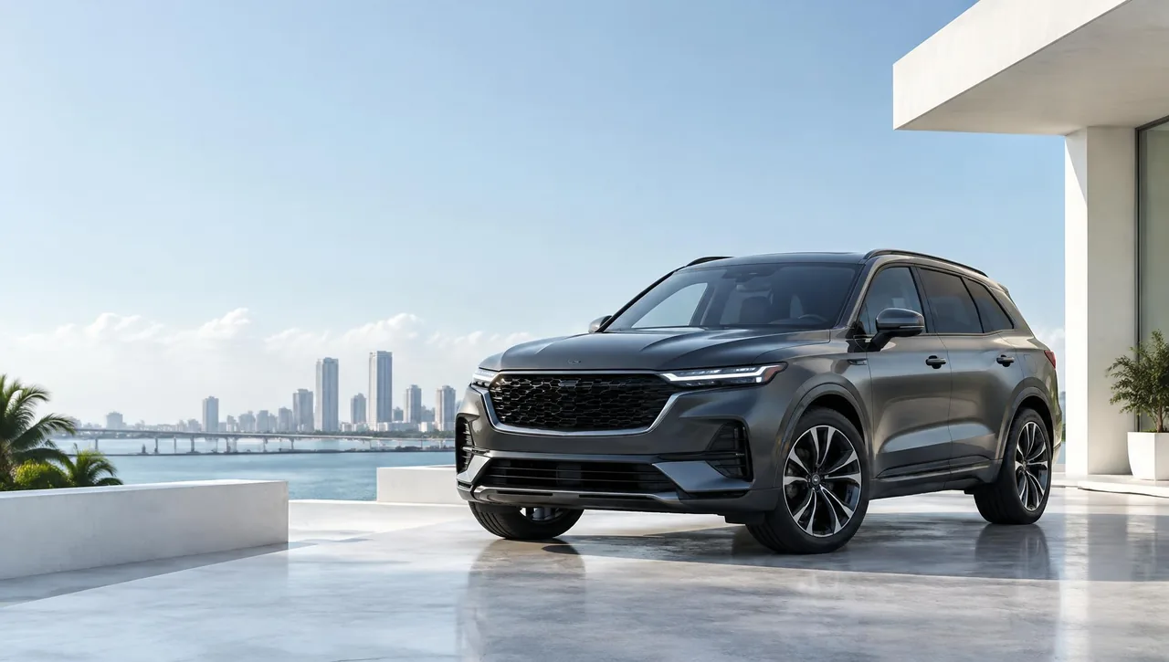 Premium SUV overlooking the Lagos waterfront