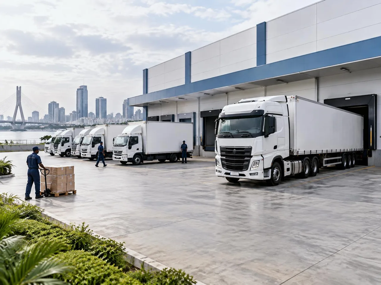 Petram logistics fleet at a distribution centre